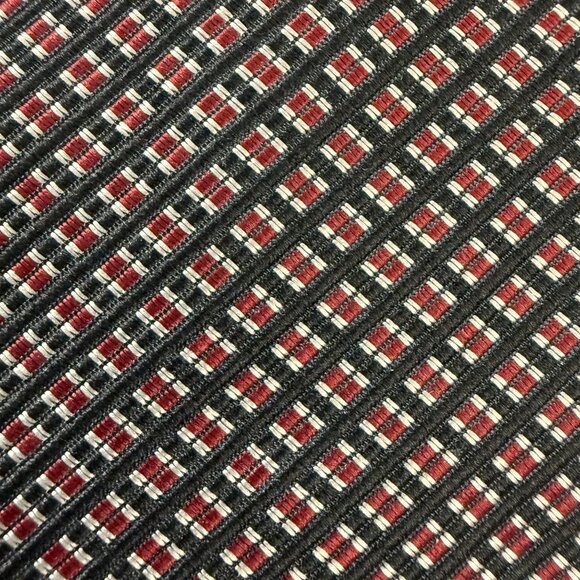 NWT Tommy Hilfiger Mens Check Pattern All Silk Neck Tie Collegiate Preppy Gift - Picture 9 of 14